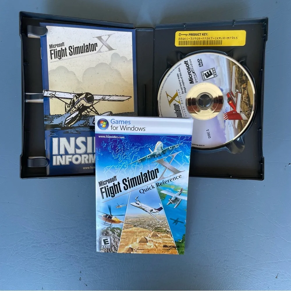 Microsoft Flight Simulator X Deluxe PC DVD Complete 2 Disc FSX